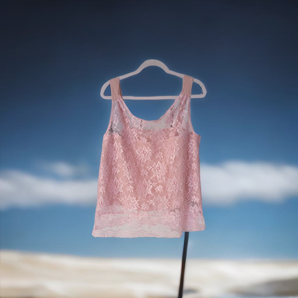 Lace and linen top