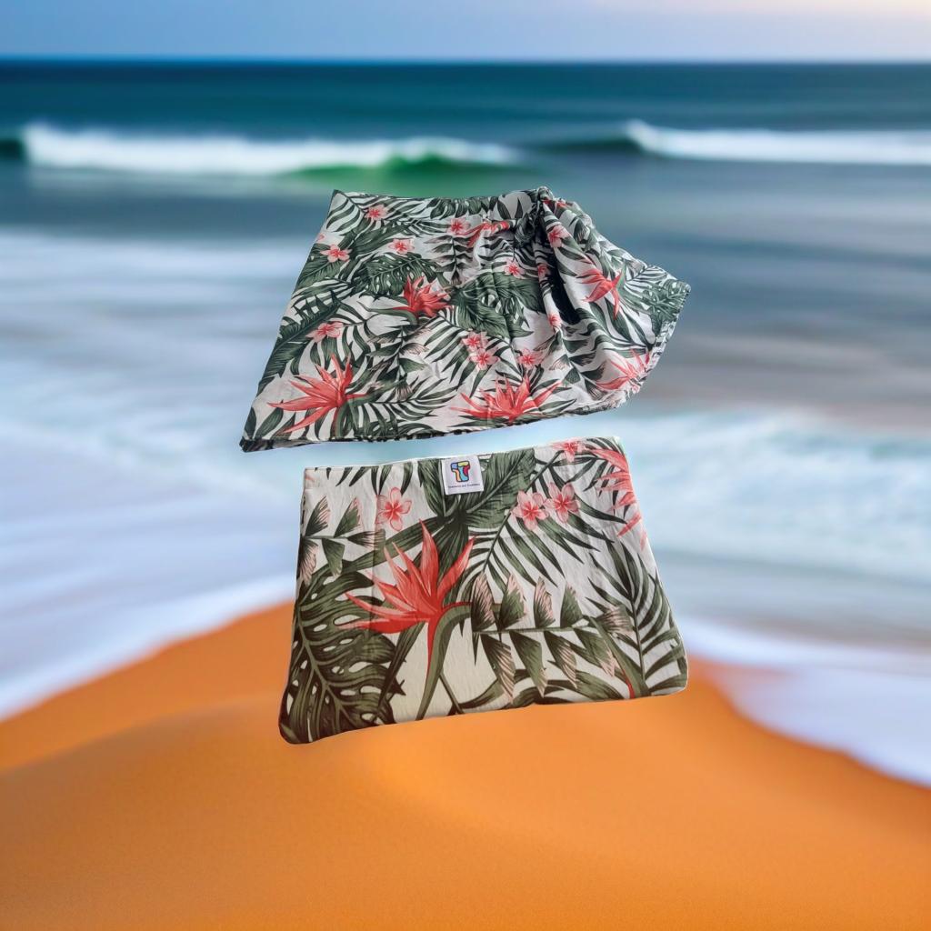 Coverup in a large clutch bag for VACATION