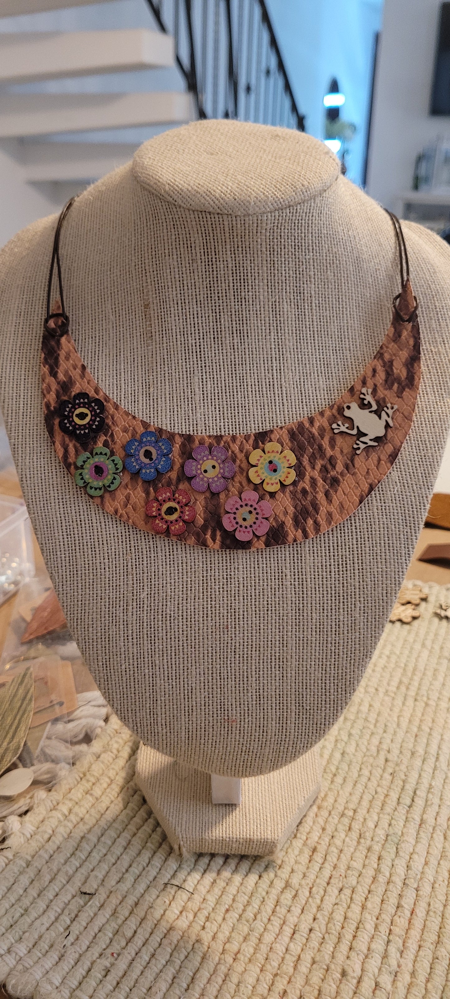 Leather necklace