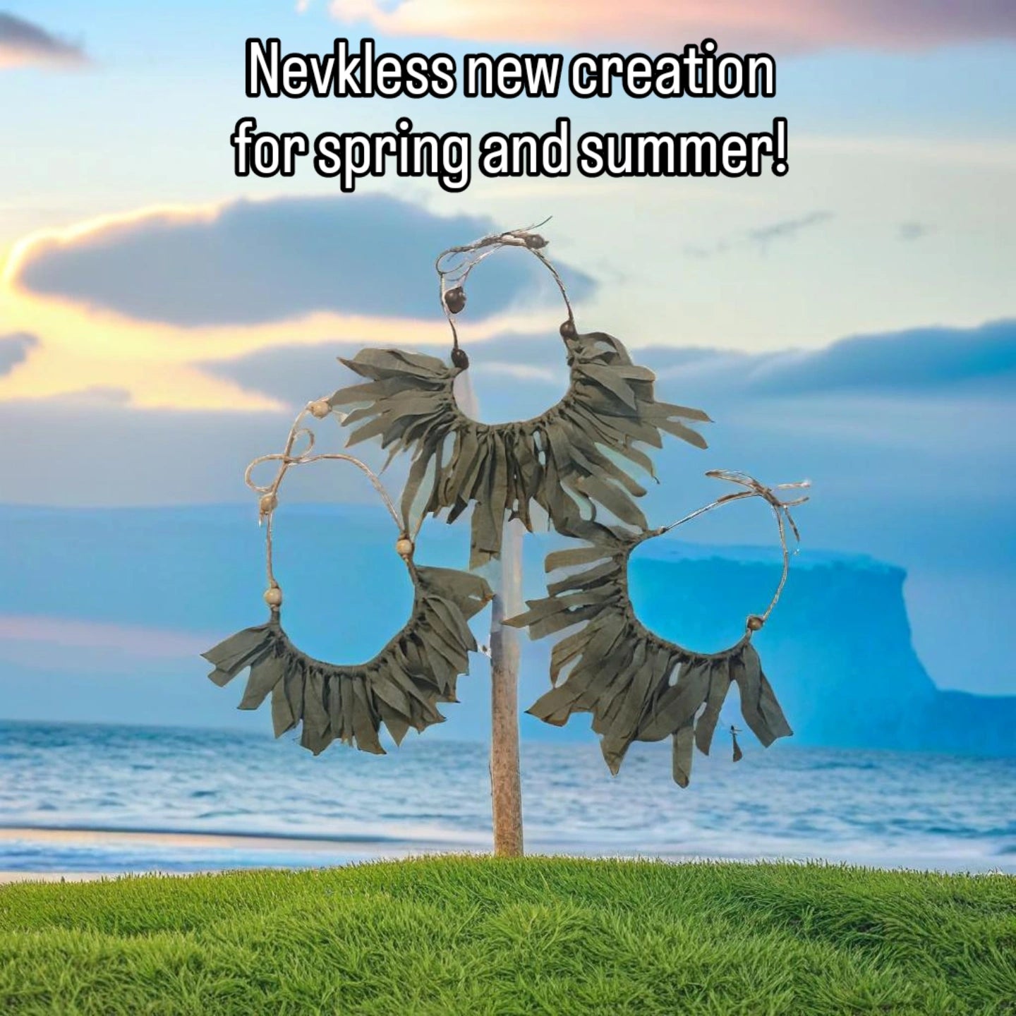 Handmade necklace for spring and summer