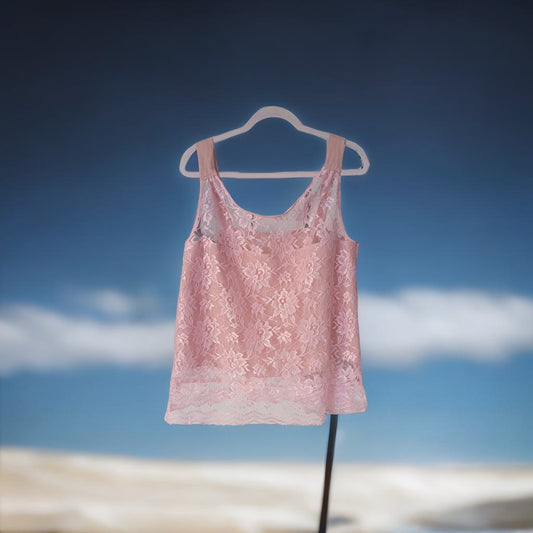 Lace and linen top