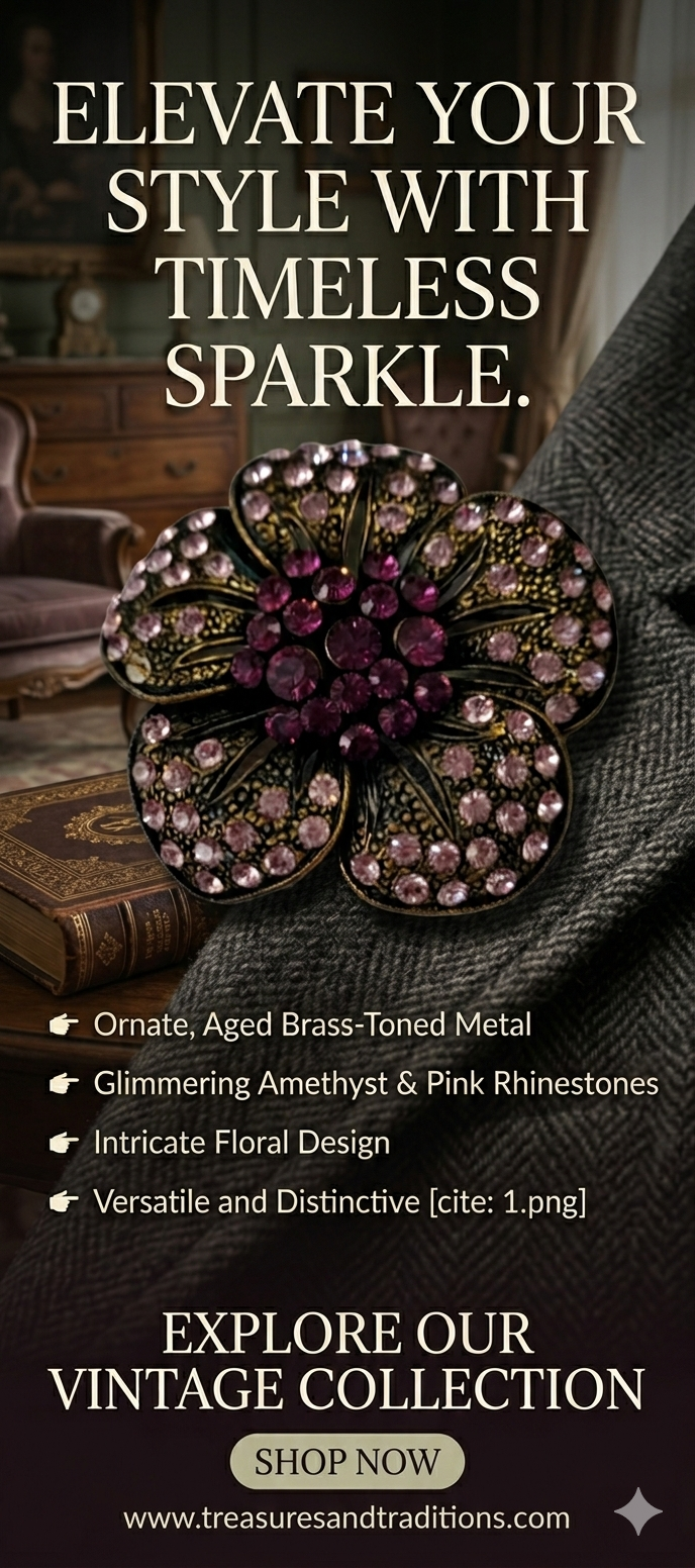 Glimmering Amethyst & Pink Rhinestones