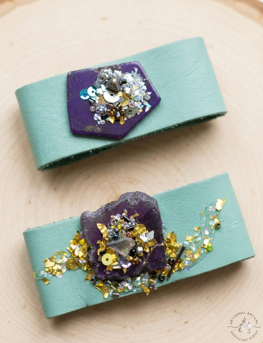 Leather cuff bracelets