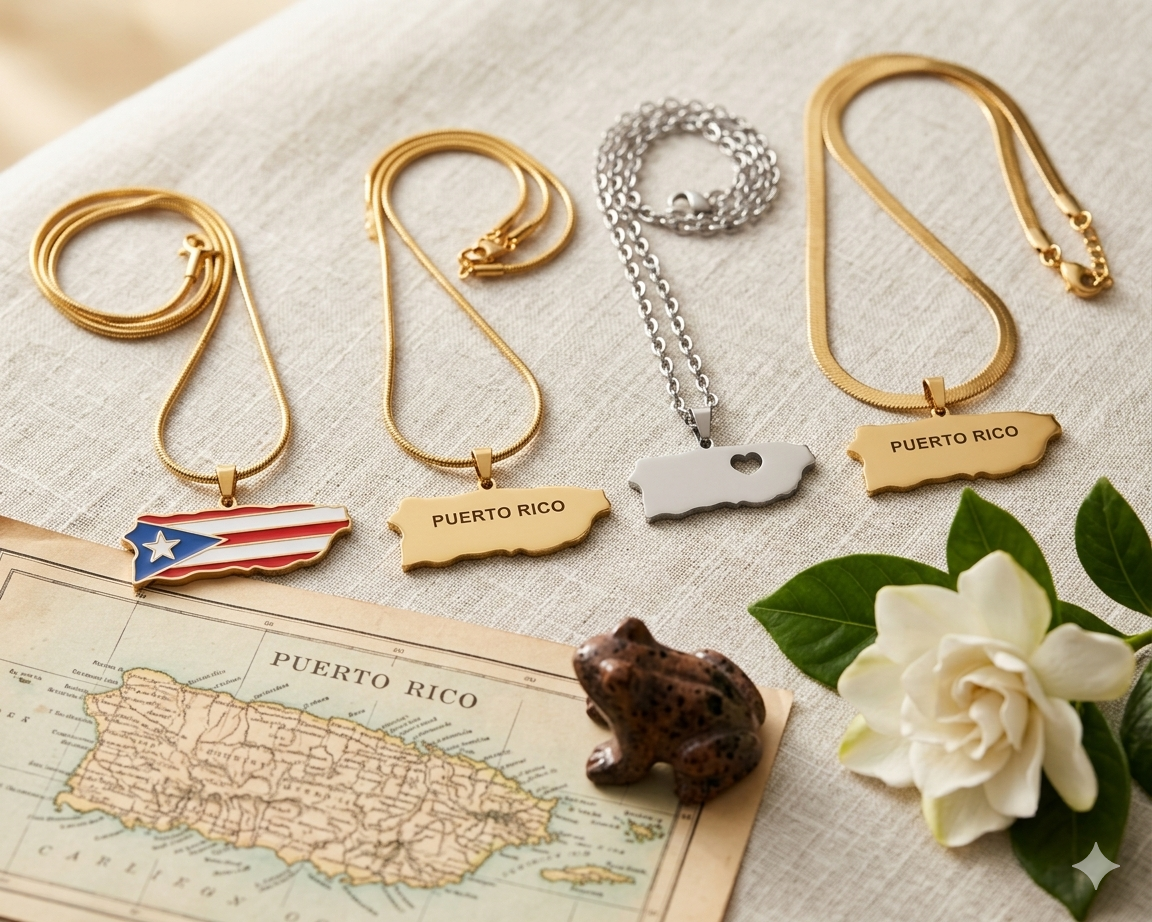 Puerto Rico Map Pendants