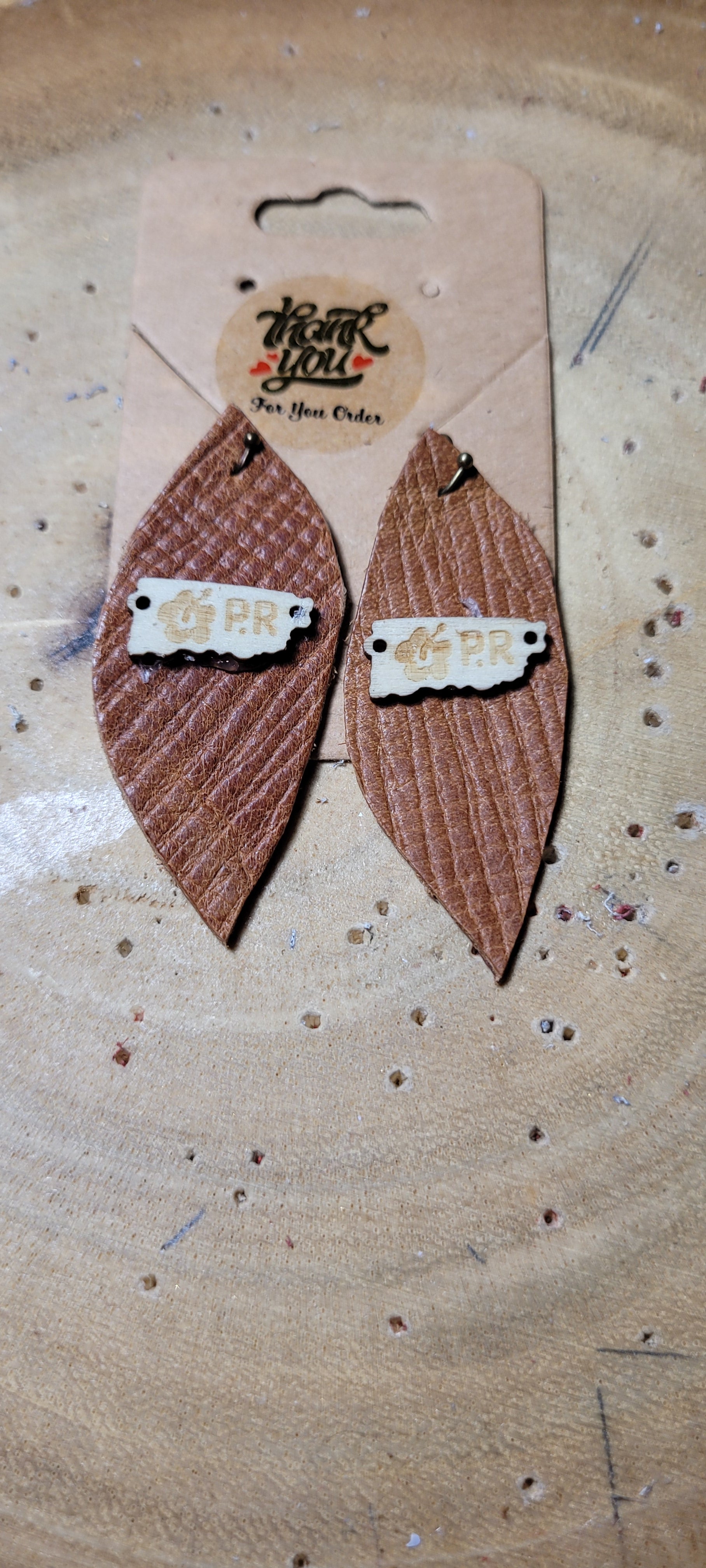 Leather earrings