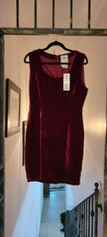 Velvet burgundy Vertigo short evening dress