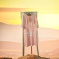 Linen dress with a custom neckless