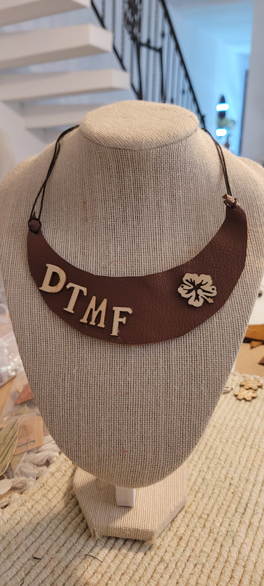 Leather necklace