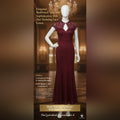 Burgundy lace maxi gown