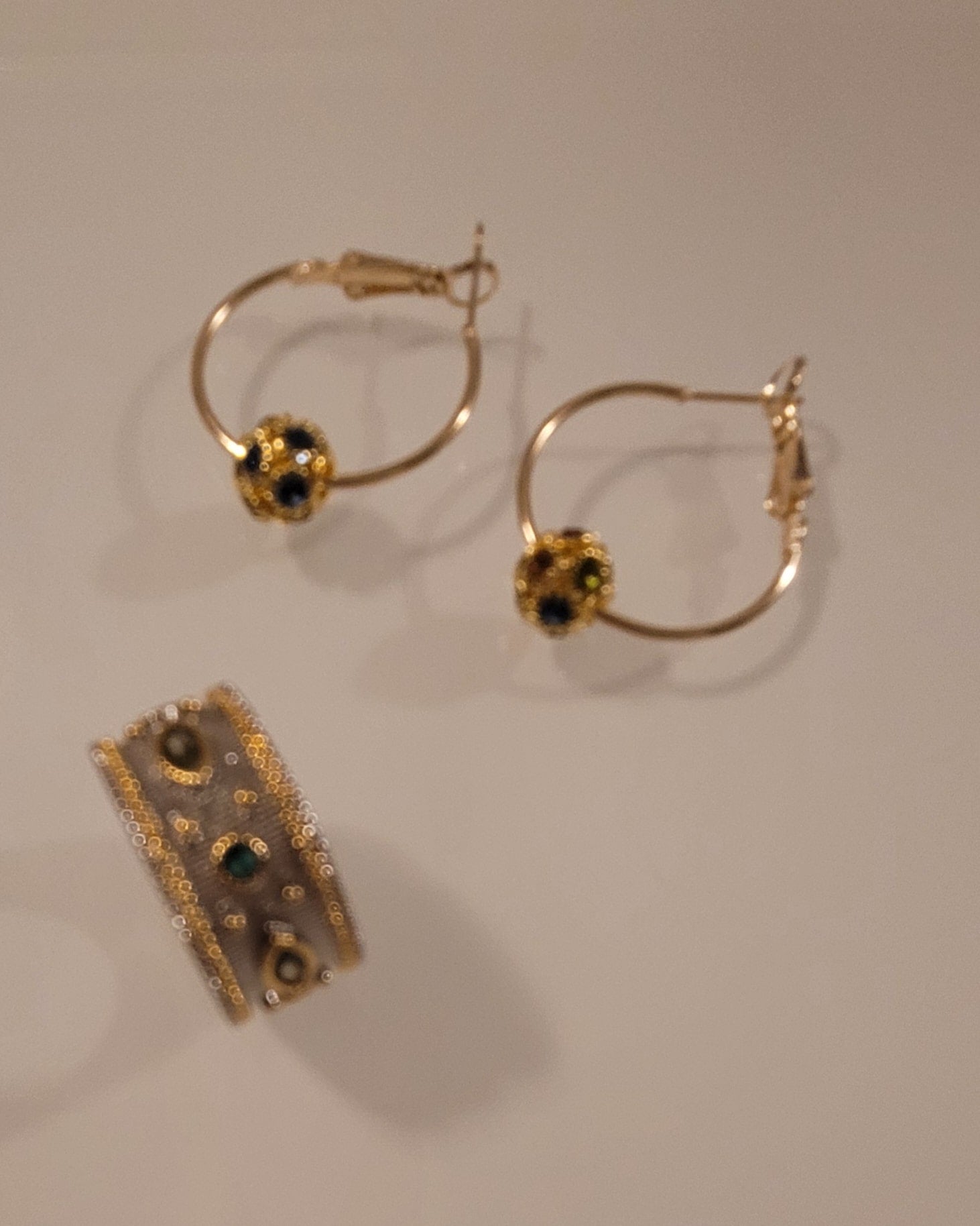 Earrings and ring set